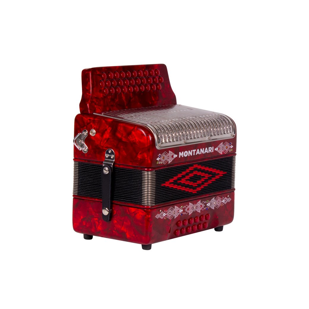 Montanari 3112 MG Accordion GCF Red-accordion-Montanari- Hermes Music