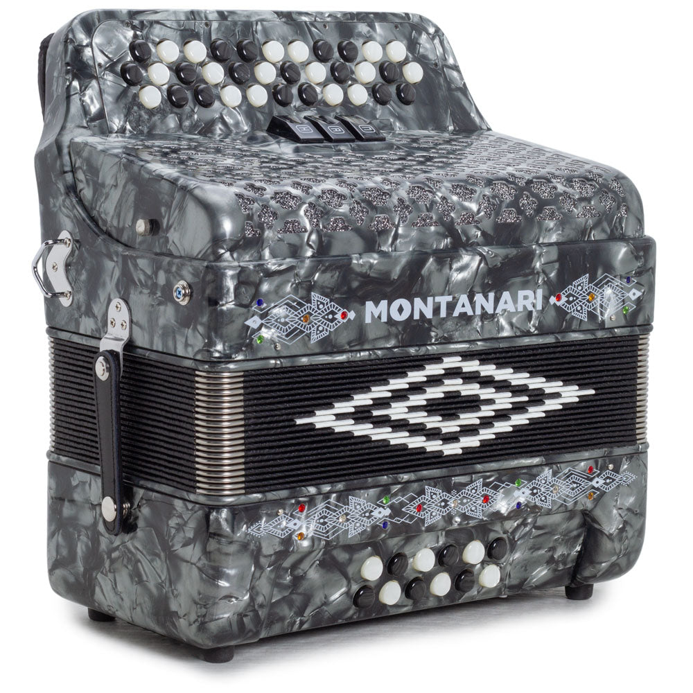 Montanari 3412 Accordion 3 Switch GCF Gray-accordion-Montanari- Hermes Music