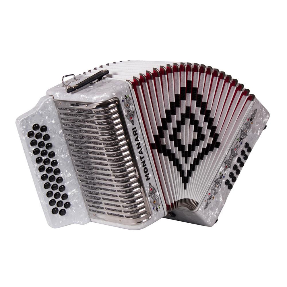Montanari Bundle of Two No Switch 3112 G Accordions GCF Red and EAD White-bundle-Montanari- Hermes Music