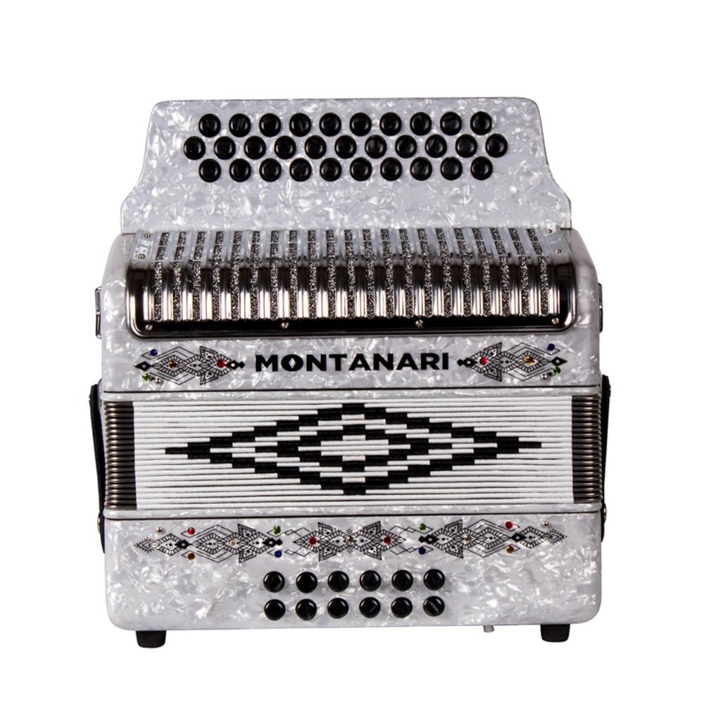 Montanari Bundle of Two No Switch 3112 G Accordions GCF Red and EAD White-bundle-Montanari- Hermes Music