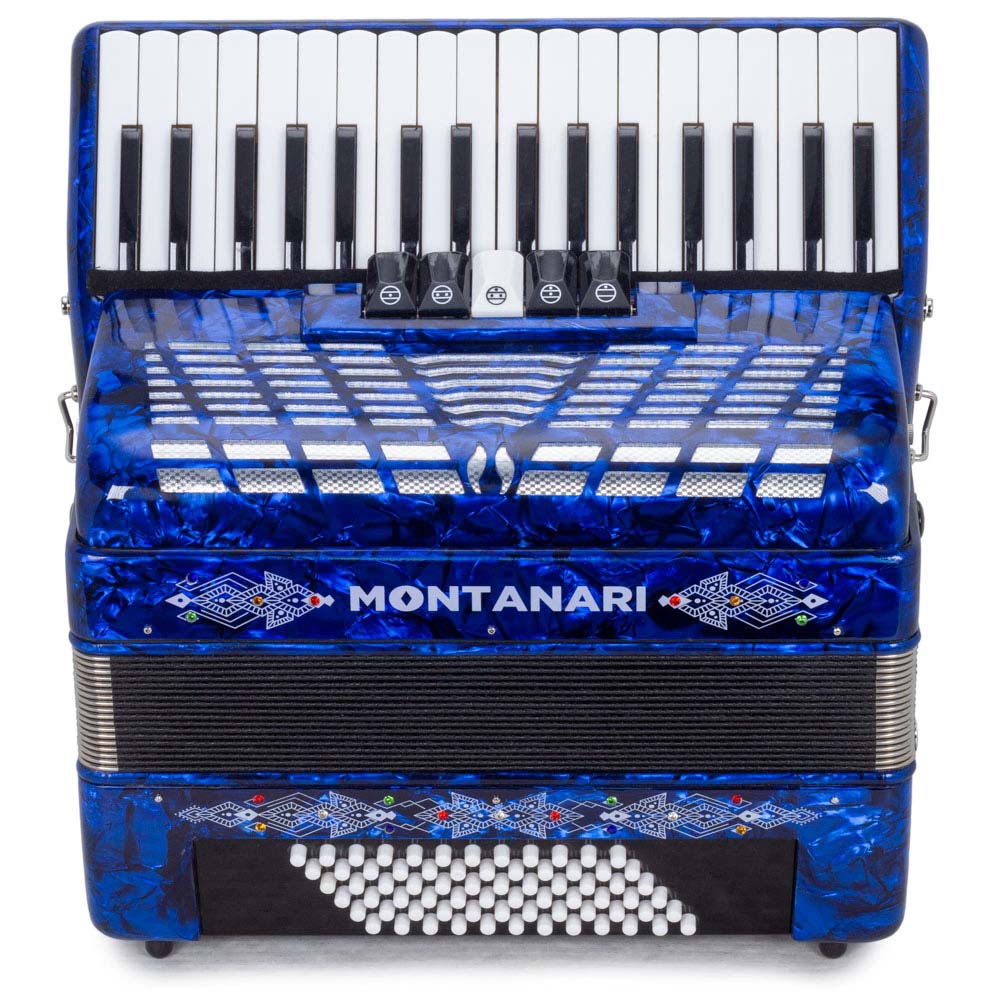 Montanari Piano Accordion 5 Switch 72 Bass 34 Keys Blue-accordion-Montanari- Hermes Music