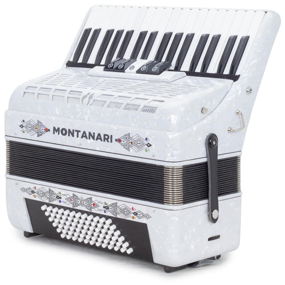 Montanari Piano Accordion 5 Switch 72 Bass 34 Keys White-accordion-Montanari- Hermes Music