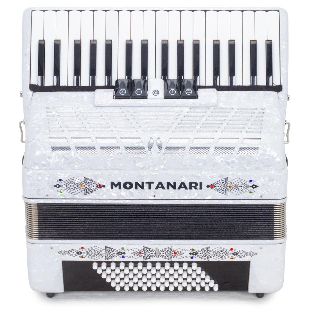 Montanari Piano Accordion 5 Switch 72 Bass 34 Keys White-accordion-Montanari- Hermes Music
