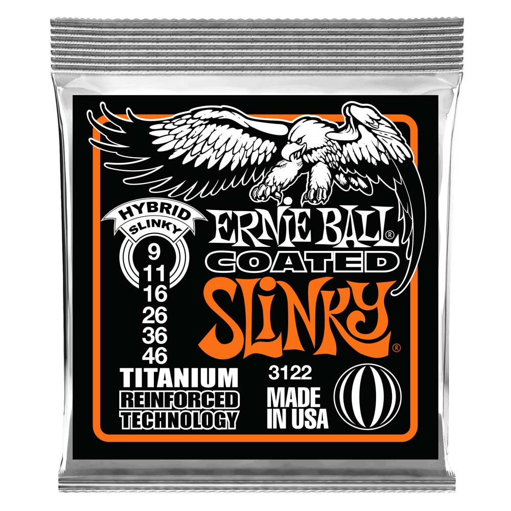 Ernie Ball Hybrid Slinky Coated Titanium RPS Electric Guitar Strings 9-46 Gauge-accessories-Ernie Ball-Hermes Music