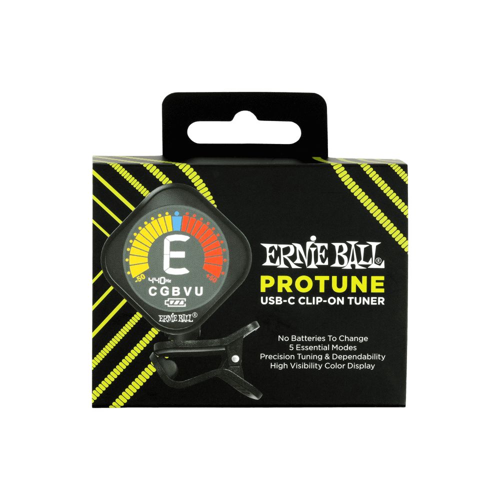 Ernie Ball ProTune USB-C Rechargeable Clip-On Tuner