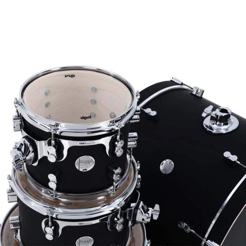 PDP Concept Maple 5 Piece Shell Pack Satin Black-percussion-PDP- Hermes Music