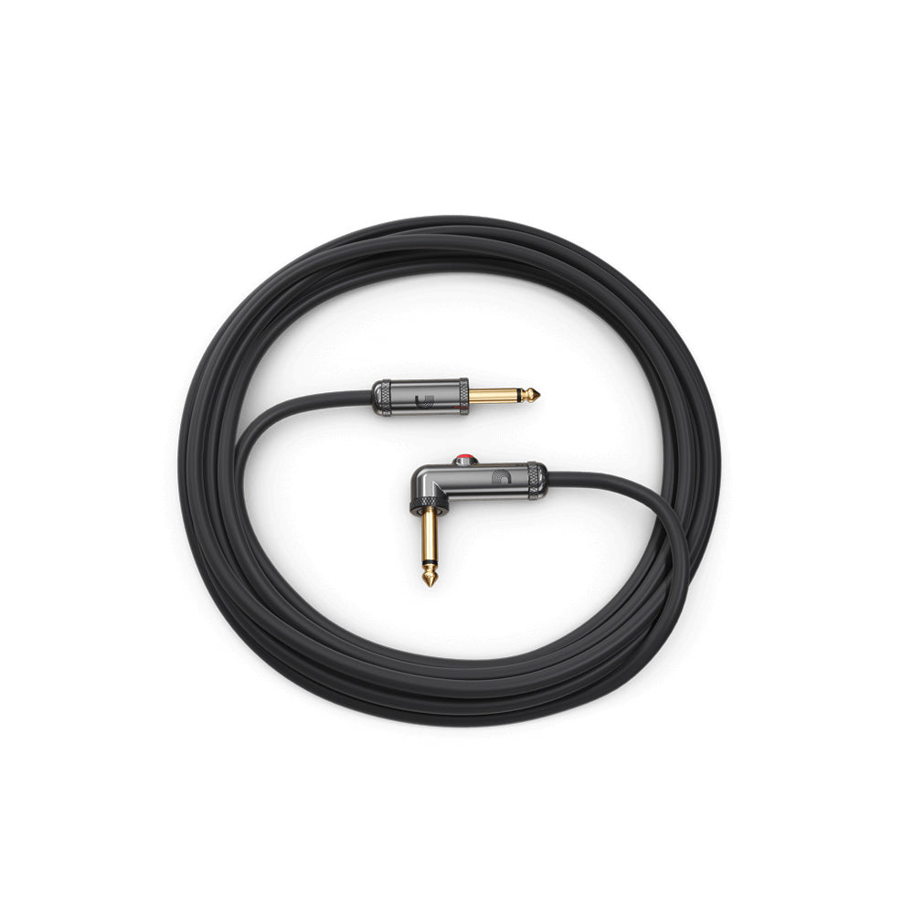 D'Addario PW-AGLRA-20 Circuit Breaker 20" Right Angle Instrument Cable with Latching Cut-Off Switch-Cables-Daddario-Hermes Music