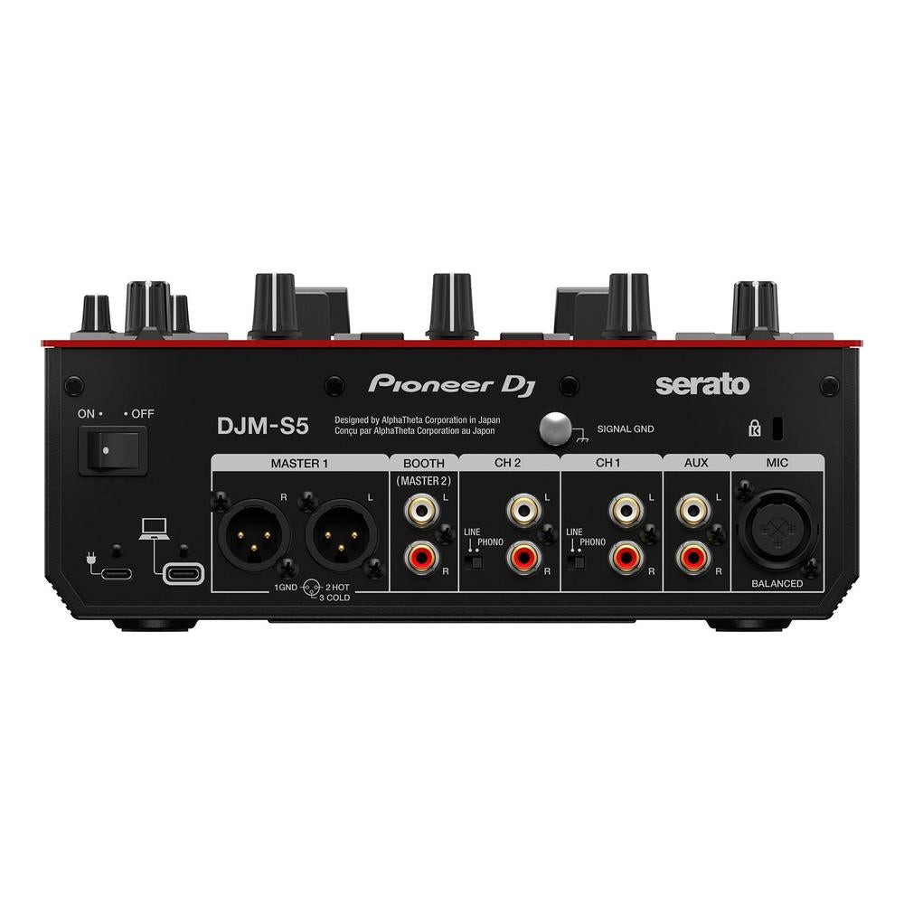 Pioneer DJM-S5 Scratch-Style 2-Channel DJ Mixer in Gloss Red