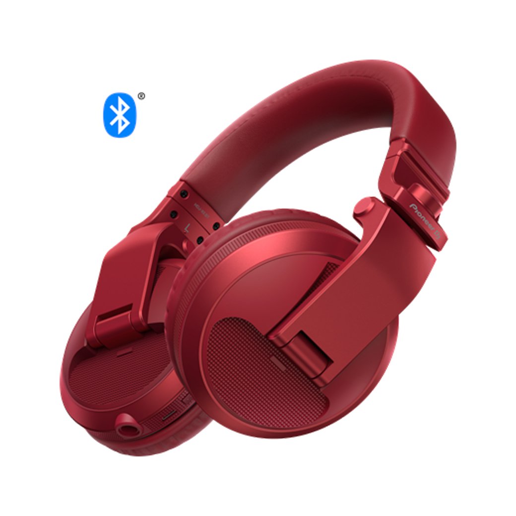 Pioneer HDJ-X5BT Wireless DJ Headphones Metallic Red-headphones-Pioneer- Hermes Music