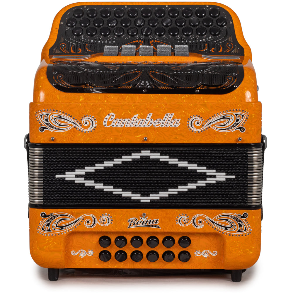 Cantabella Reina Accordion Ultra Compact 5 Switch FBE Orange with Black