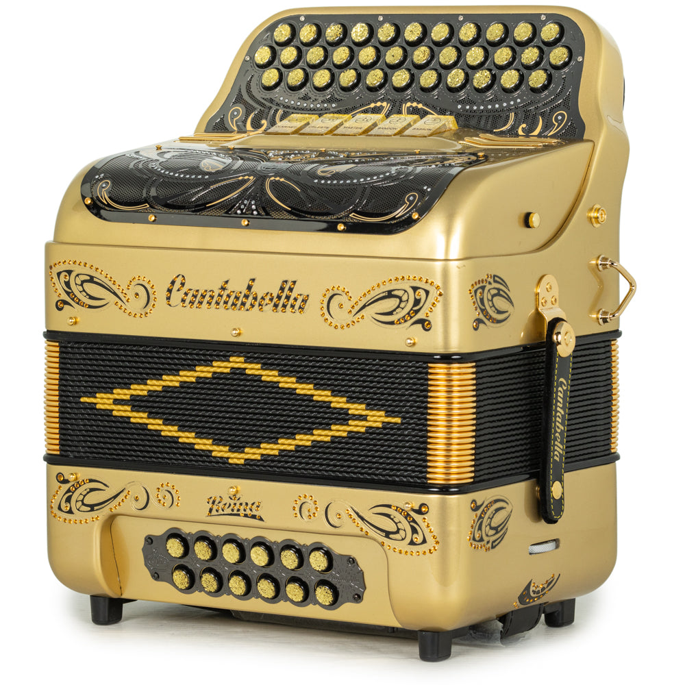 Cantabella Reina Accordion 5 Switch FBE Gold with Black