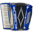 Cantabella Rey Piano Accordion 7 Switch Blue with Silver Hermes Music Accordion Pro Shop