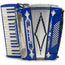 Cantabella Rey Piano Accordion 7 Switch Blue with White Hermes Music Accordion Pro Shop