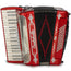 Cantabella Rey Piano Accordion 7 Switch Red Glitter with Silver Hermes Music Accordion Pro Shop