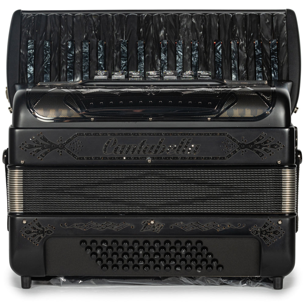 Cantabella Rey Piano Accordion 7 Switch Matte Black Hermes Music Accordion Pro Shop