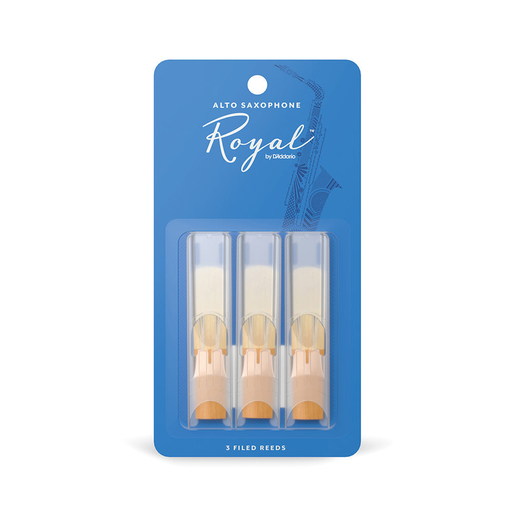 D'Addario RJB0320 Royal Alto Saxophone Reeds 2.0 (3-pack)-accessories-Daddario-Hermes Music