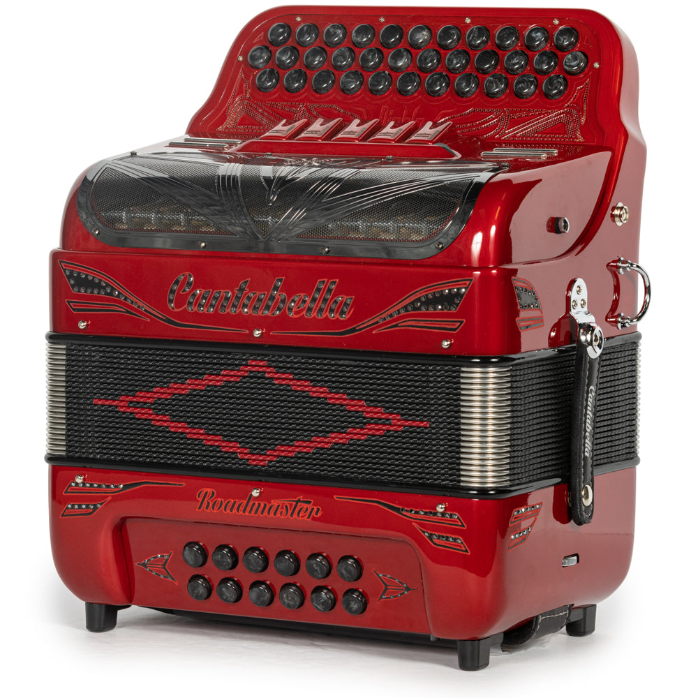 Cantabella Roadmaster Ultra Compact Accordion 5 Switch FBE Special Edition Diablo with Painted Fretboard Hermes Music