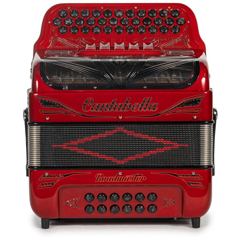 Cantabella Roadmaster Ultra Compact Accordion 5 Switch FBE Special Edition Diablo with Painted Fretboard Hermes Music