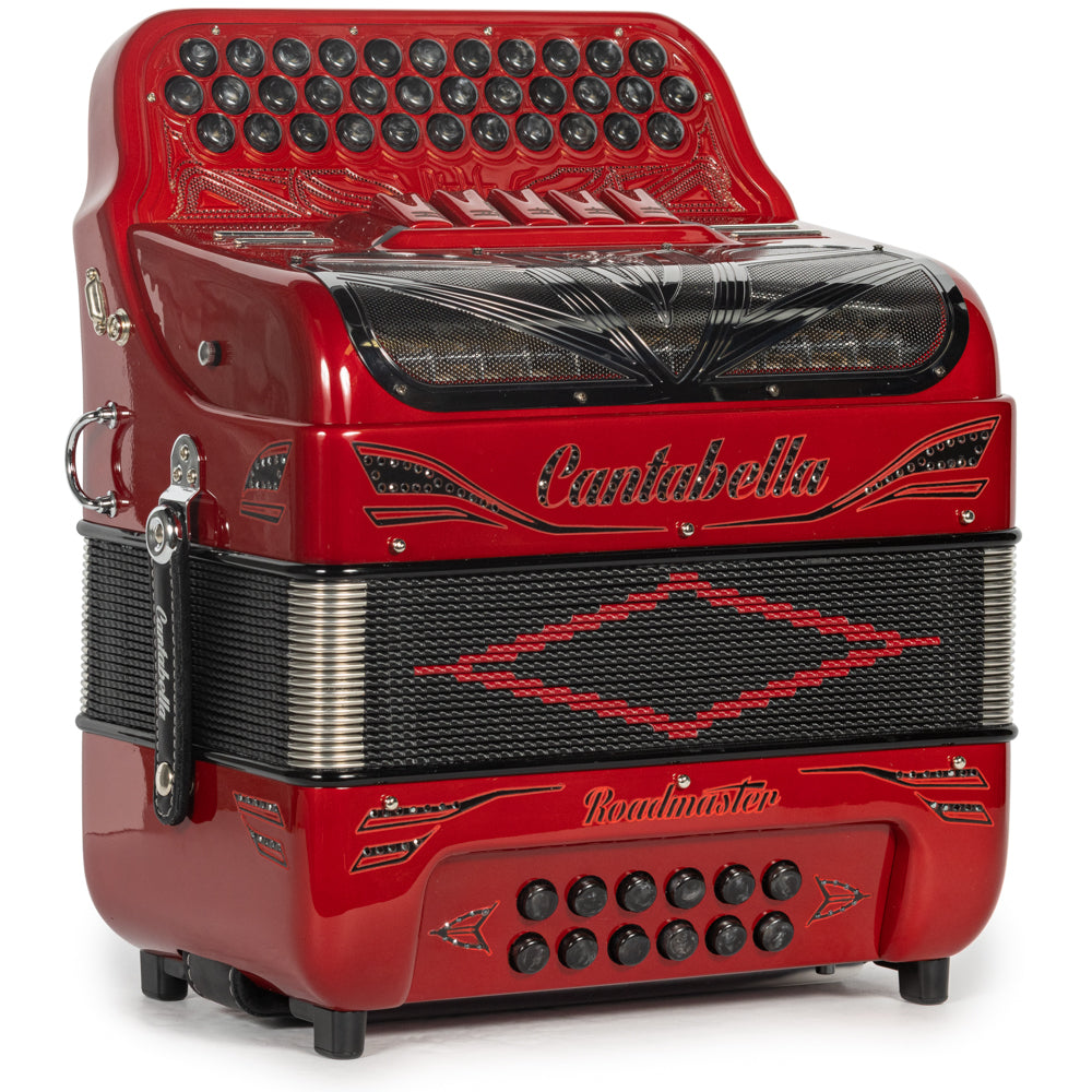 Cantabella Roadmaster Ultra Compact Accordion 5 Switch FBE Special Edition Diablo with Painted Fretboard Hermes Music