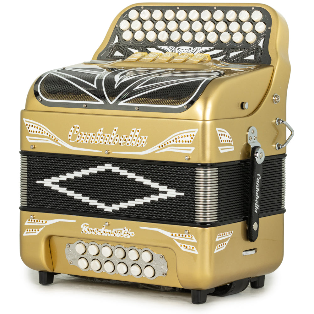 Cantabella Roadmaster Accordion 5 Switch EAD Gold with White