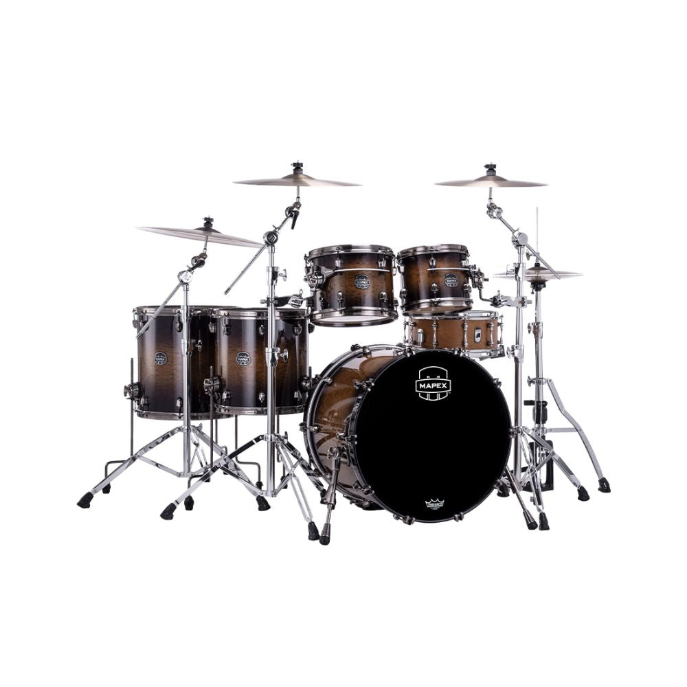 Mapex Saturn Evolution Workhorse Maple-Walnut SE628XM 5-piece Shell Pack Exotic Night Forest Burst-Mapex-Hermes Music