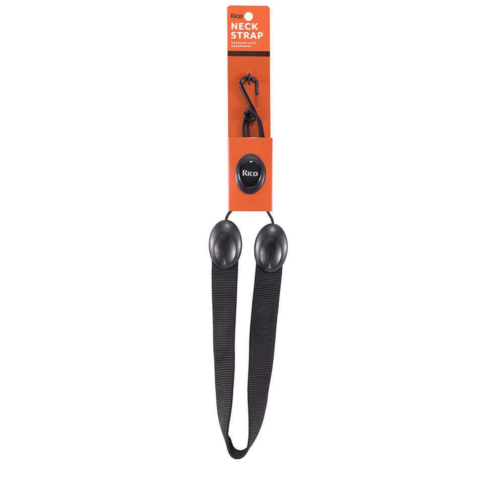 D'Addario SJA11 Rico Soprano/Alto Saxophone Neck Strap, Black-accessories-Daddario-Hermes Music