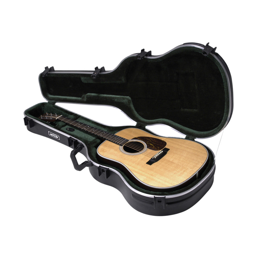 SKB Acoustic Dreadnought Deluxe Guitar Case - TSA Locks-case-SKB- Hermes Music