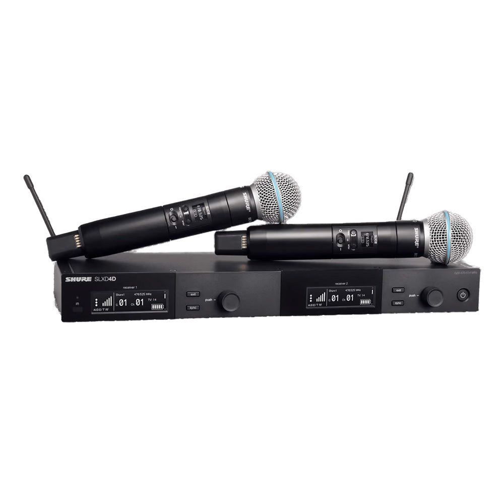 Shure SLXD24D/B58-G58 Dual Wireless System Handheld Transmitters-Transmitter-Shure-Hermes Music