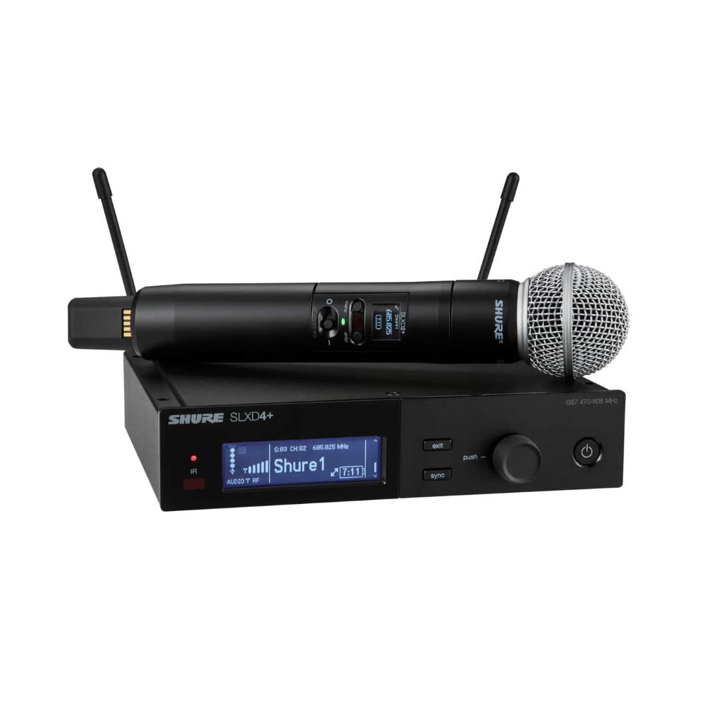 Shure SLXD24+/58 Digital Wireless System with SM58 Cardioid Dynamic Microphone Hermes Music