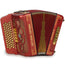 Settimio Soprani Artista II 5 Switch 46 Button Accordion FBE Matte Red with Gold-Settimio Soprani-Hermes Music-Accordion Pro Shop
