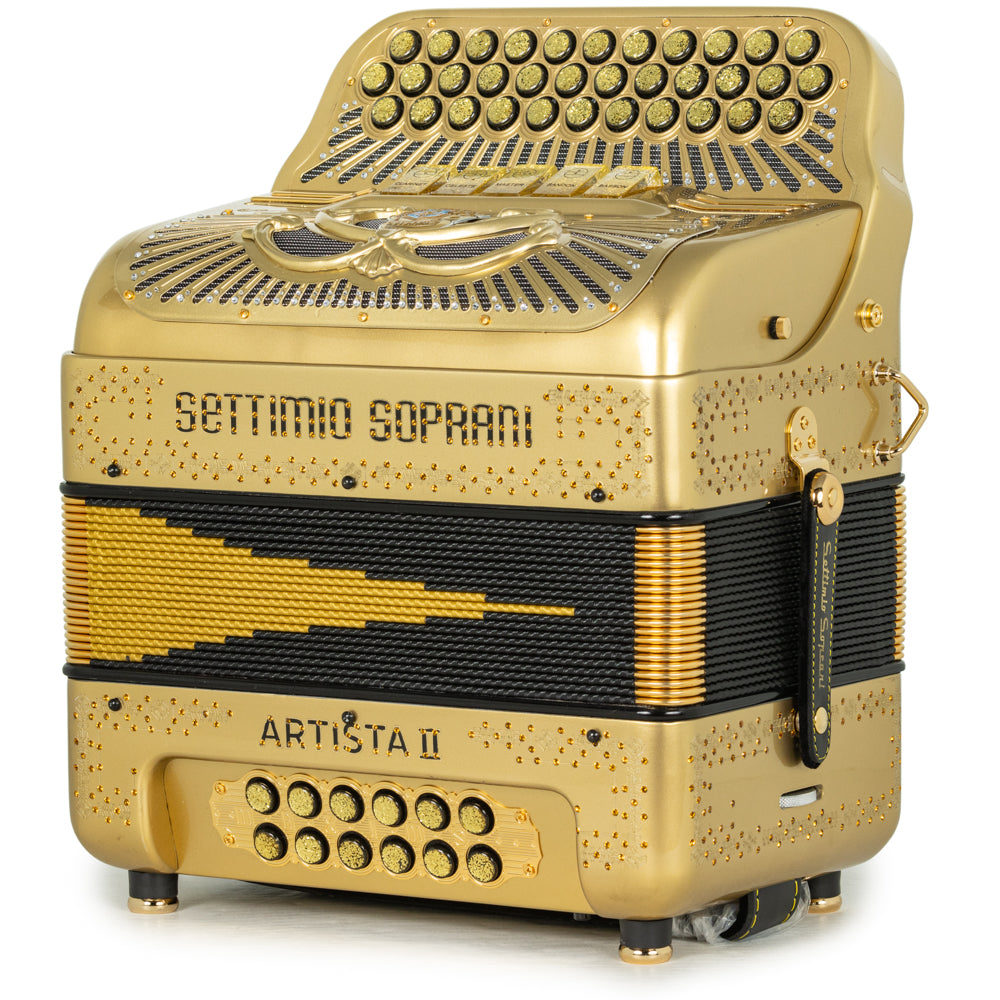 Settimio Soprani Artista II 5 Switch Accordion FBE Gold with Black