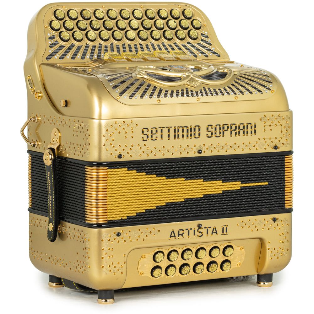 Settimio Soprani Artista II 5 Switch Accordion FBE Gold with Black