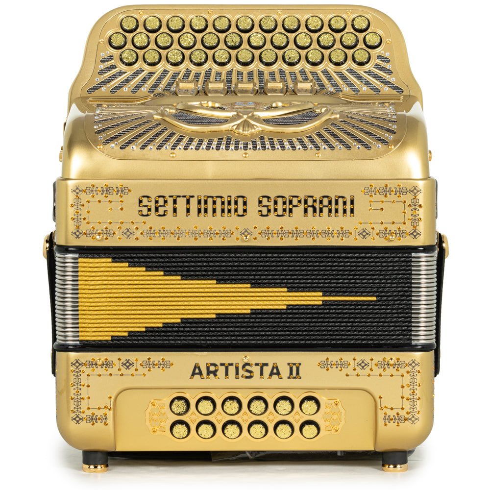 Settimio Soprani Artista II 5 Switch Accordion GCF Gold with Black