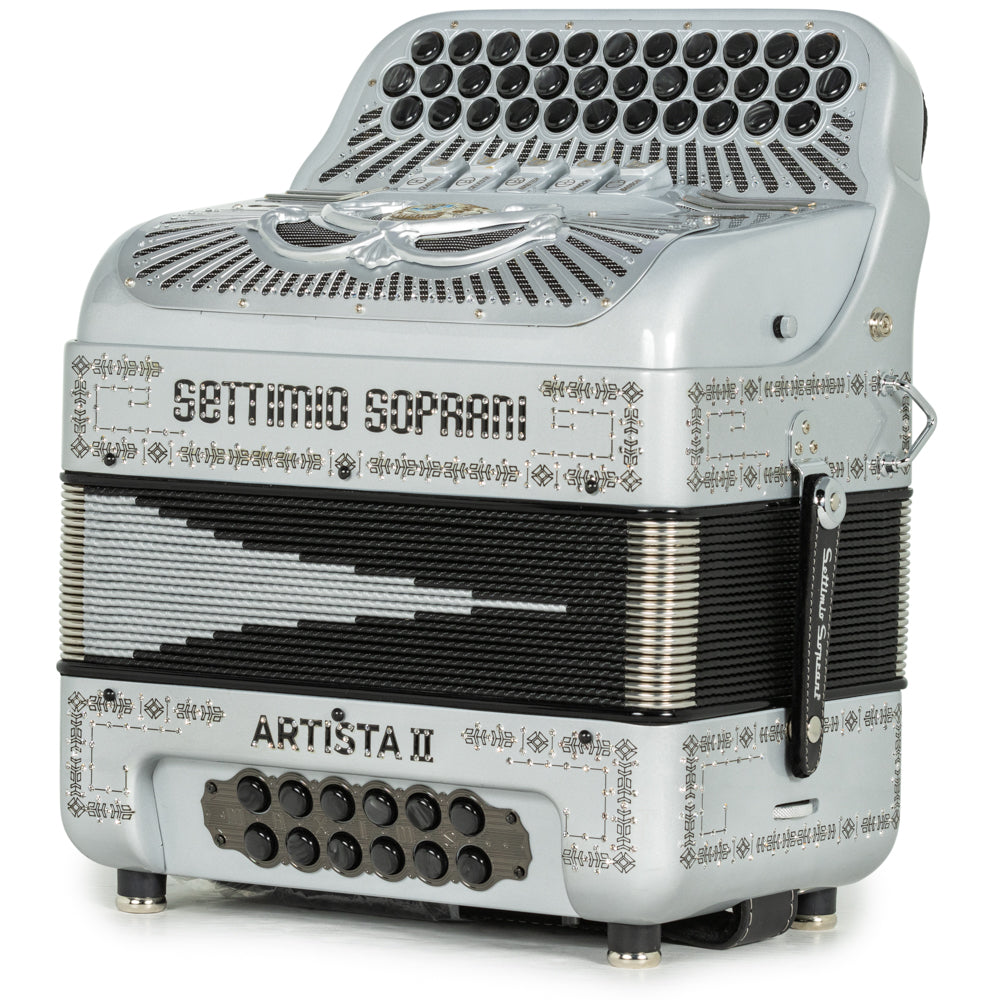 Settimio Soprani Artista II 5 Switch Accordion FBE Silver with Black