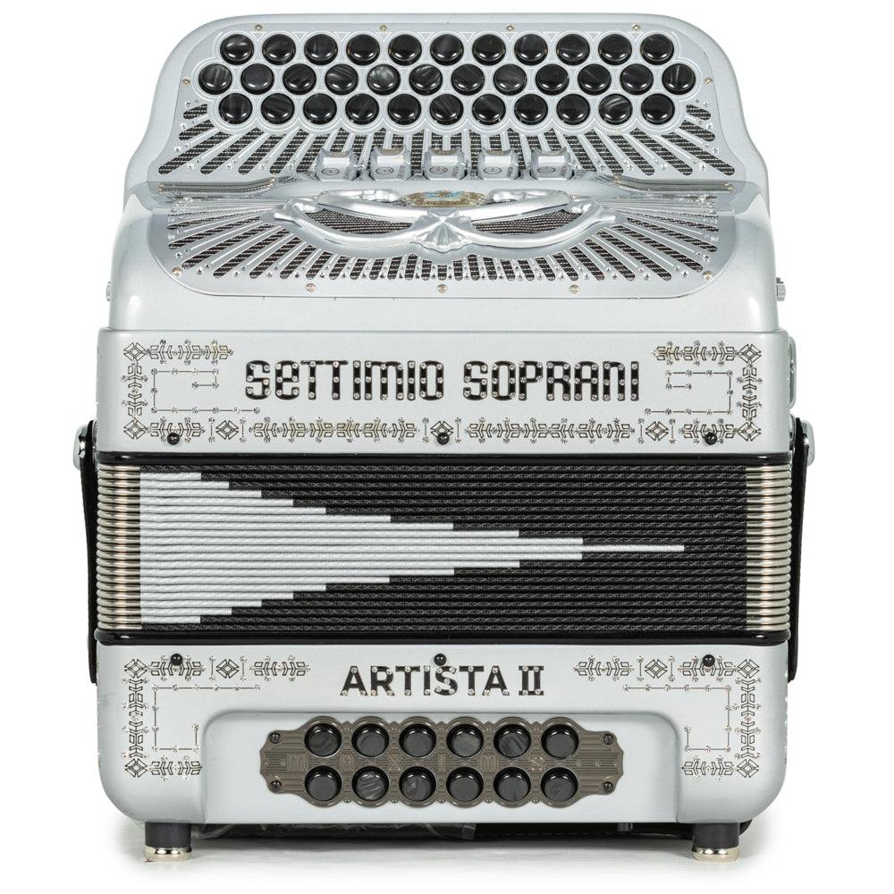 Settimio Soprani Artista II 5 Switch Accordion FBE Silver with Black