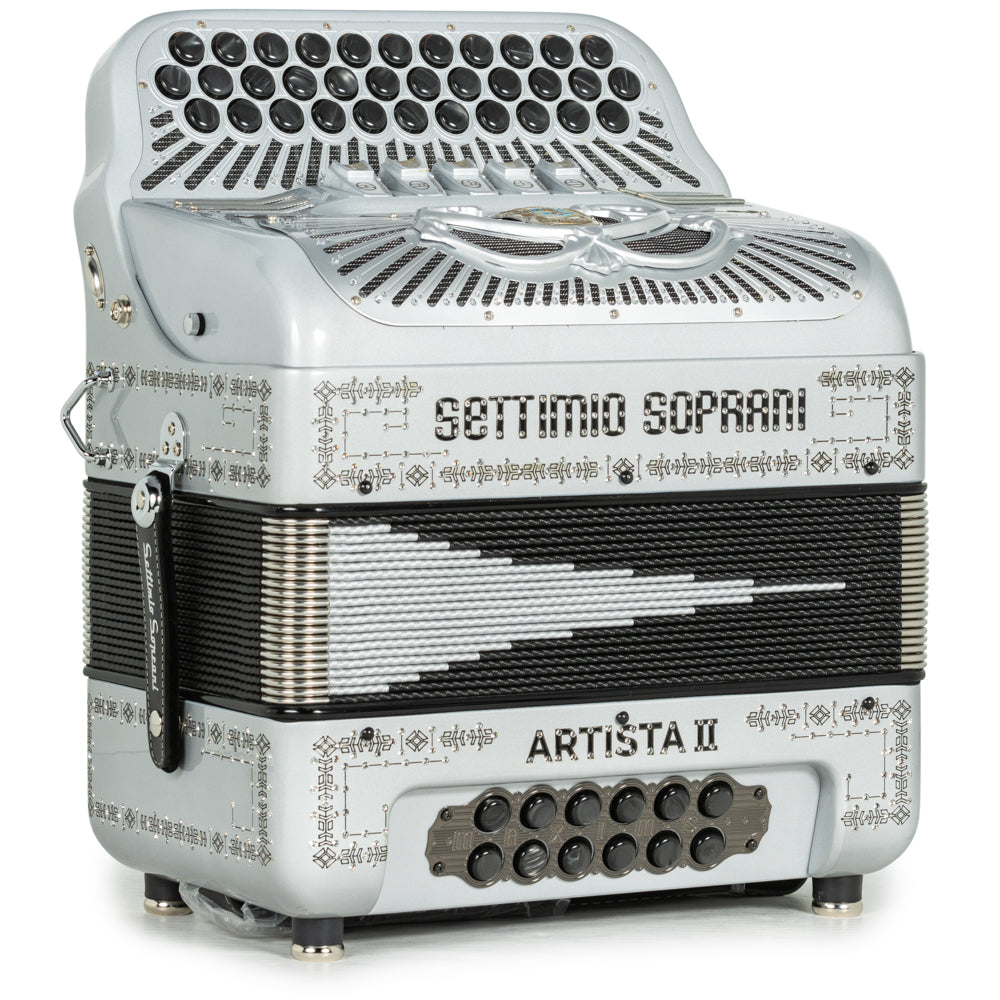 Settimio Soprani Artista II 5 Switch Accordion FBE Silver with Black