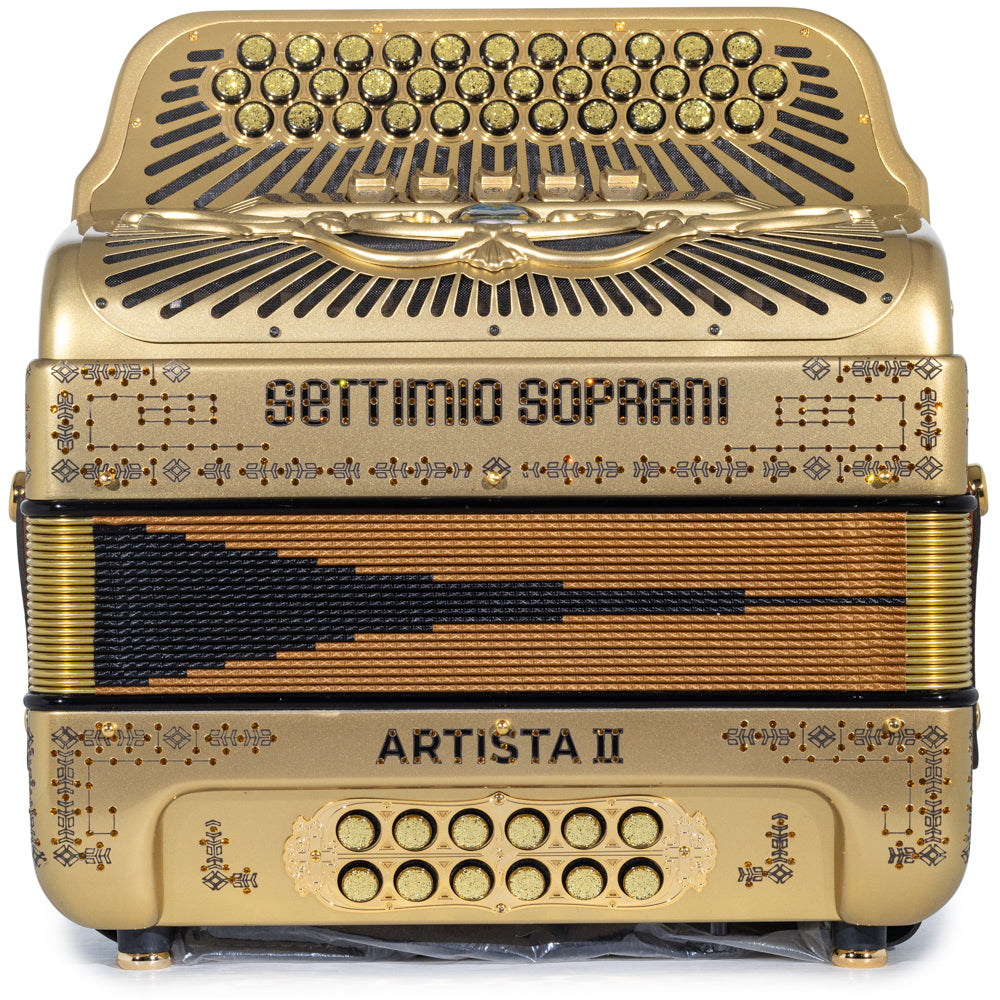 Settimio Soprani Artista II 5 Switch Accordion FBE Gold with Black