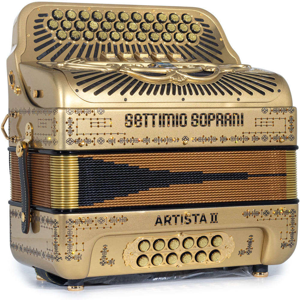 Settimio Soprani Artista II 5 Switch Accordion FBE Gold with Black