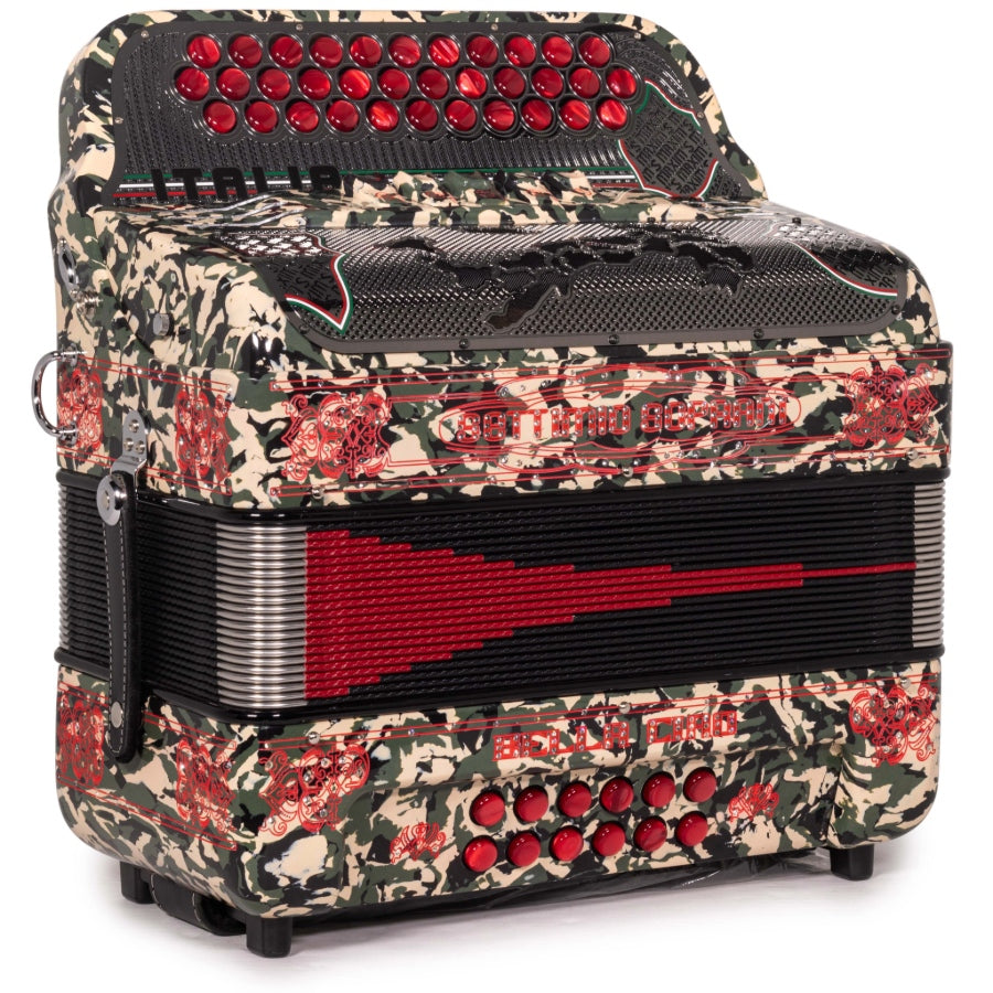 Settimio Soprani Bella Ciao 5 Switch Accordion GCF in Military Red