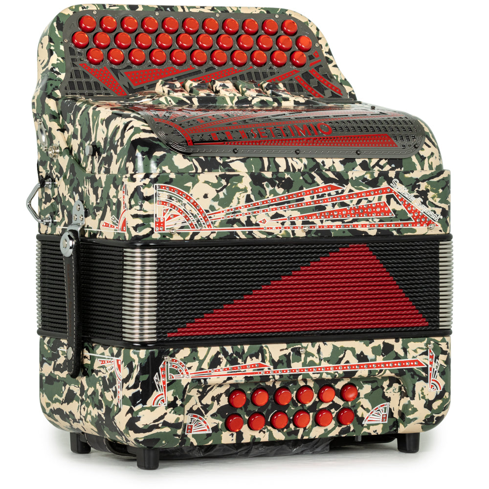 Settimio Soprani Castello II Ultra Compact 5 Switch Accordion GCF in Military Red