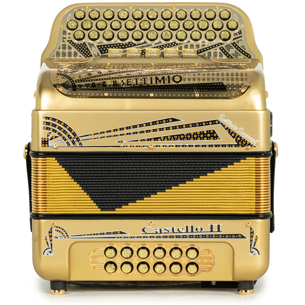 Settimio Soprani Castello II Ultra Compact 5 Switch Accordion EAD Gold with Black