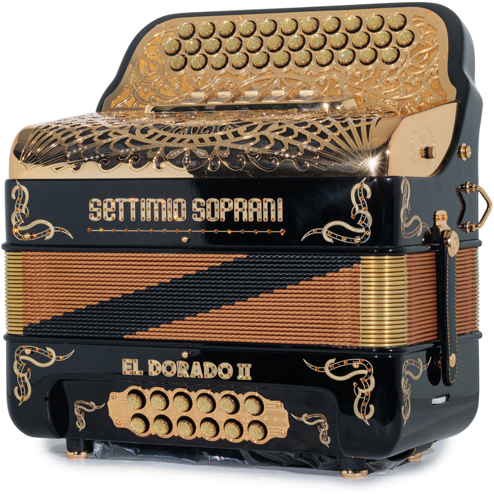 Settimio Soprani El Dorado II 5 Switch Accordion FBE Black with Gold