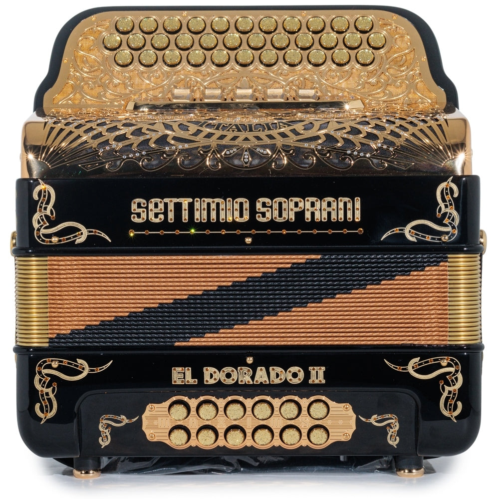 Settimio Soprani El Dorado II 5 Switch Accordion FBE Black with Gold
