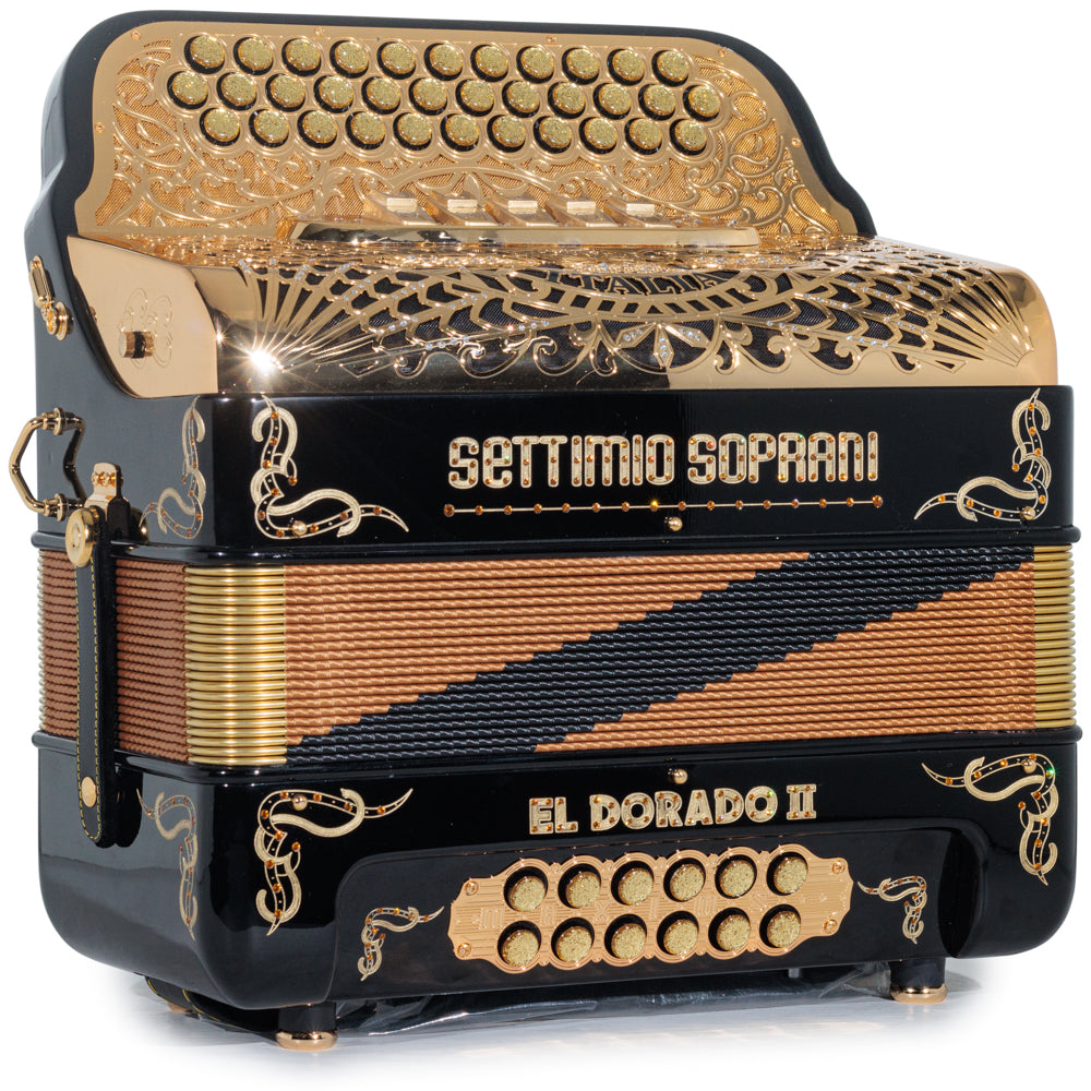 Settimio Soprani El Dorado II 5 Switch Accordion FBE Black with Gold