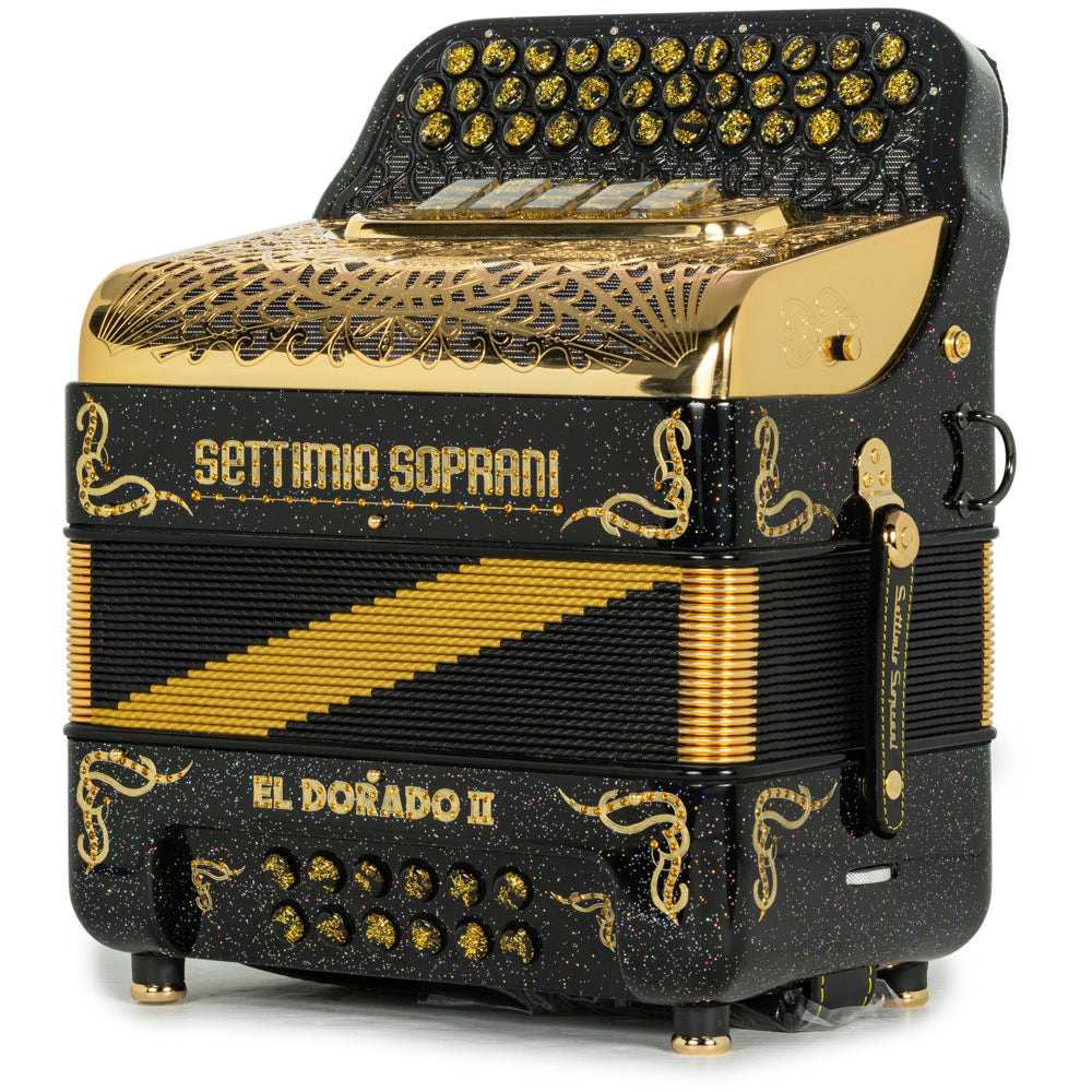 Settimio Soprani El Dorado II 5 Switch Accordion FBE Black with Gold