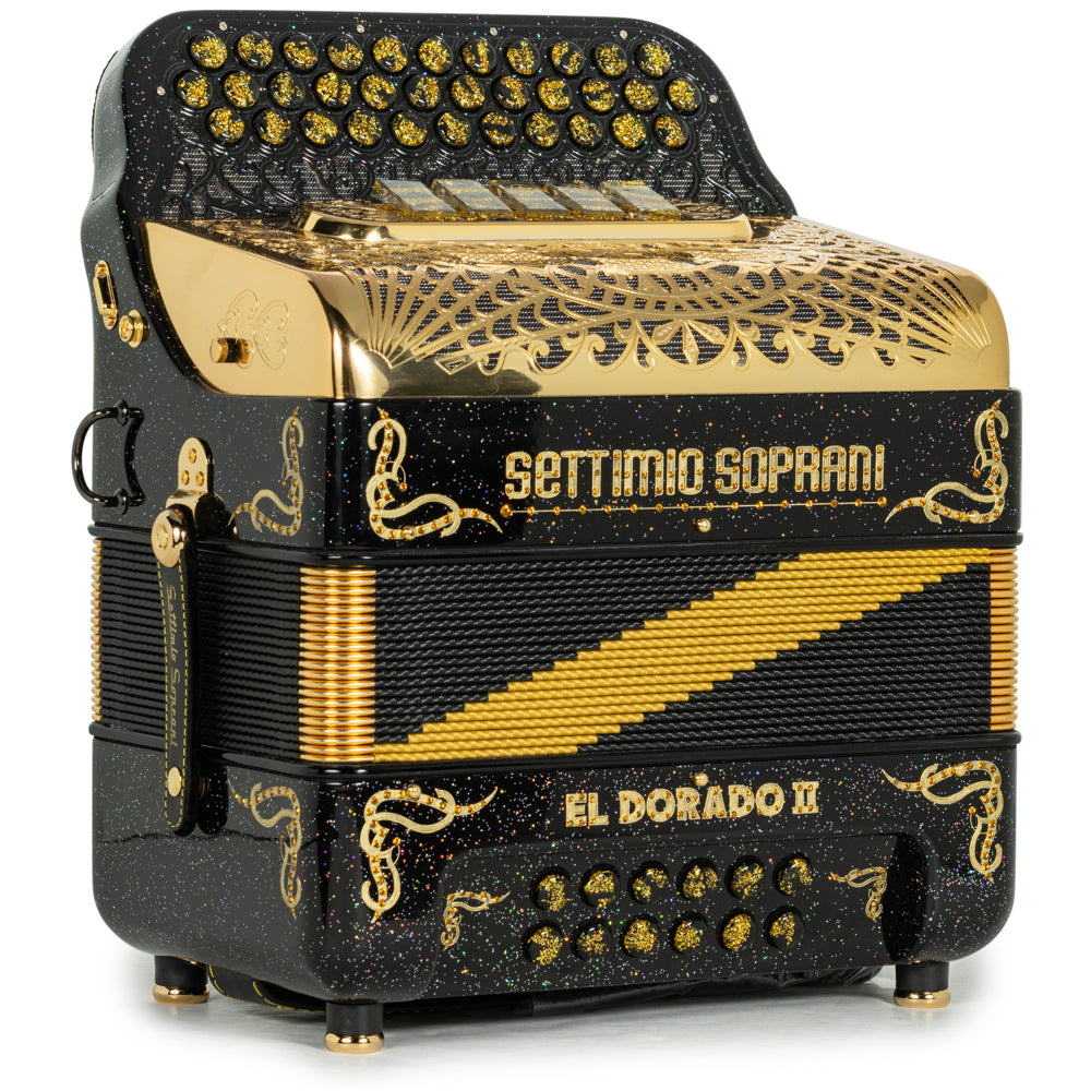 Settimio Soprani El Dorado II 5 Switch Accordion FBE Black with Gold