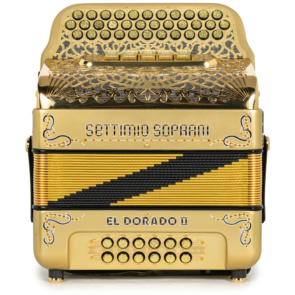 Settimio Soprani El Dorado II Ultra Compact 5 Switch Accordion GCF Gold with Black