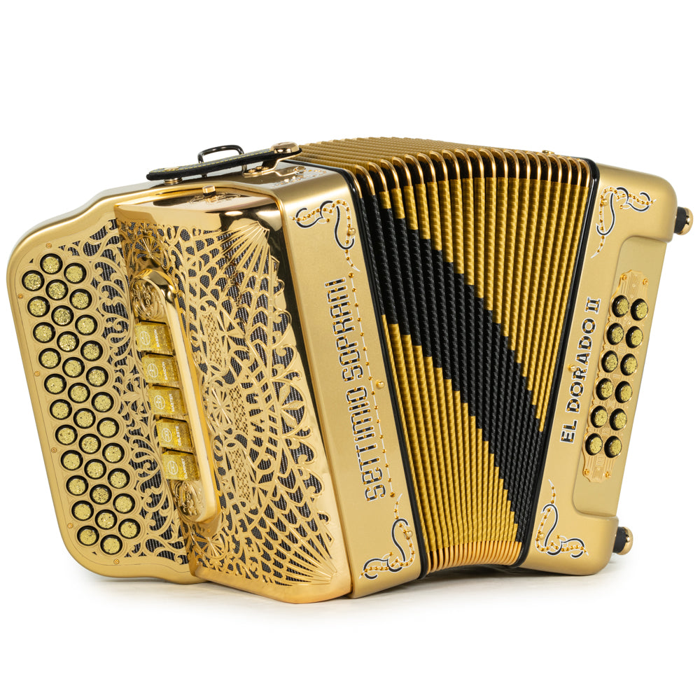 SETTIMIO SOPRANI アコーディオン Settimio Soprani El Dorado II Ultra Compact 5 Switch Accordion GCF Gol