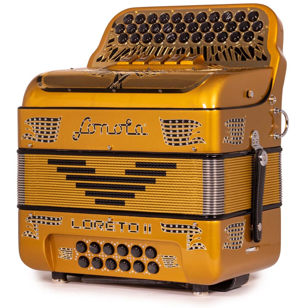 Sonola Loreto II Ultra Compact II Accordion 5 Switch FBE Dark Gold with Black Gold