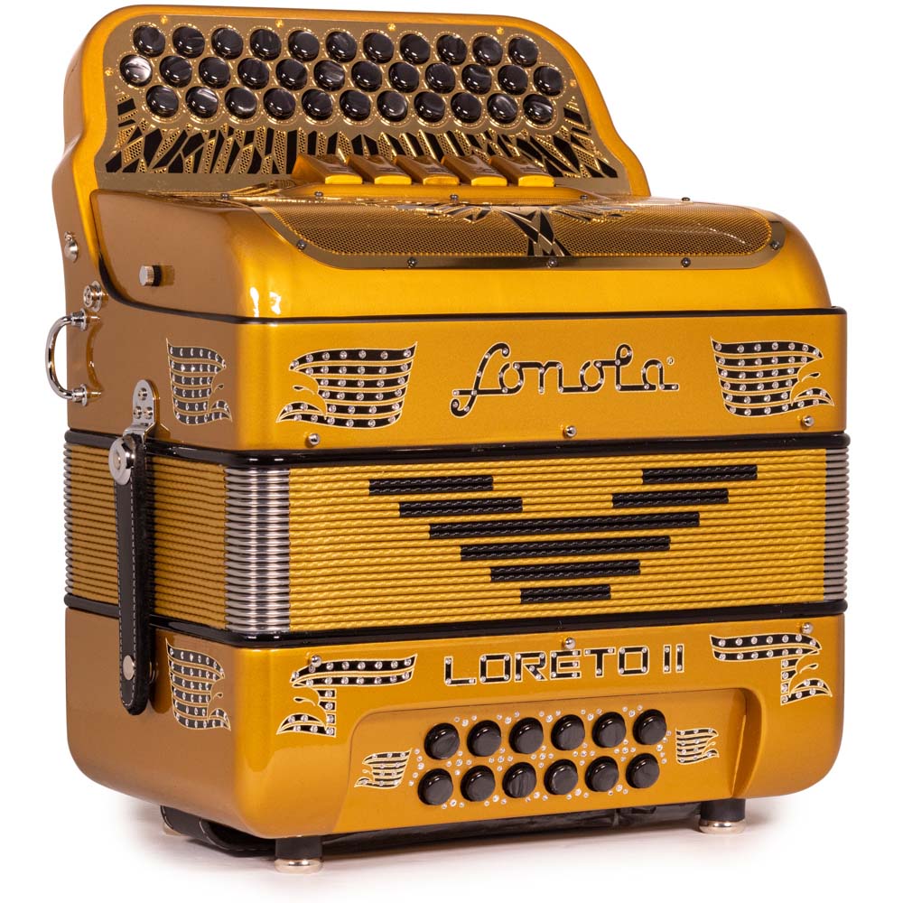 Sonola Loreto II Ultra Compact II Accordion 5 Switch FBE Dark Gold with Black Gold